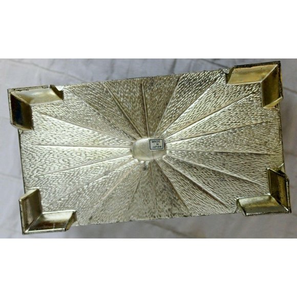 Vtg Silver Metal 3D Trinket Jewelry Box Cherubs Flower Dome Lid French Regency - Picture 6 of 10